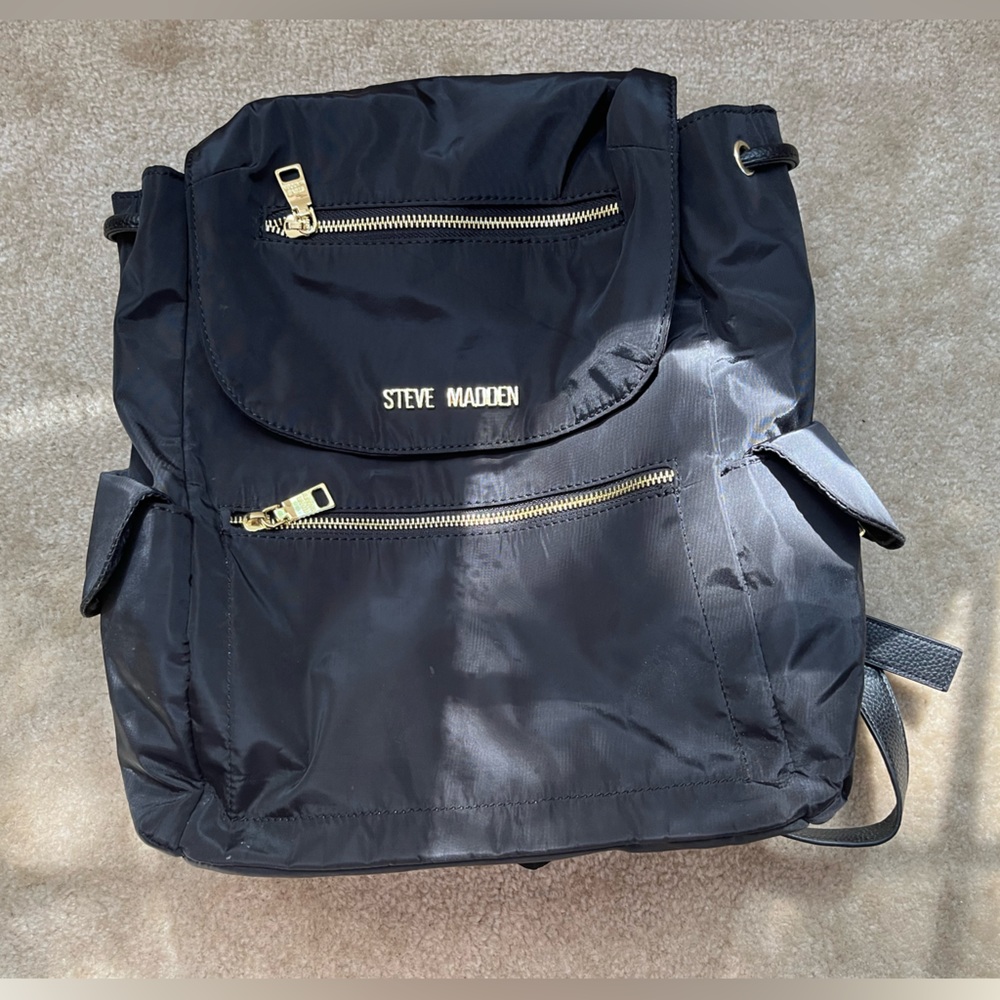 Steve Madden Black Nylon Backpack NWOT